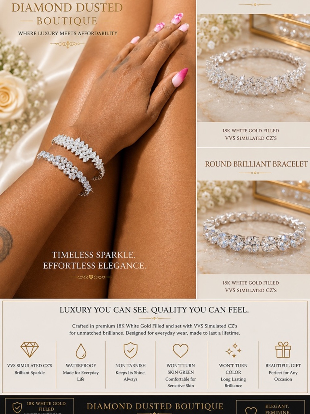 THE VVS CZ WRAP-AROUND CRYSTAL LIKE BRACELET